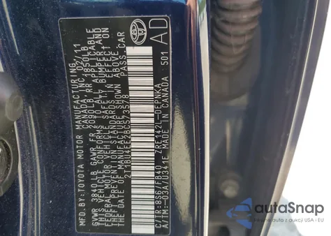 2011 Toyota Corolla Base from USA, damaged, VIN 2T1BU4EE2BC573578